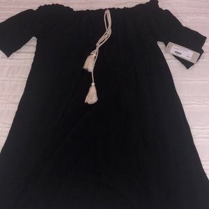Black off the shoulder dress